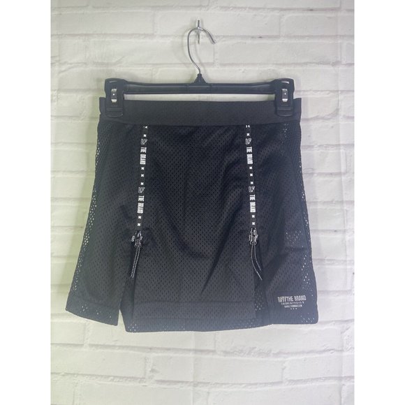 LF The Brand Black Mesh Mini Skirt See Through Zippers Womens Juniors Size M - Picture 3 of 12